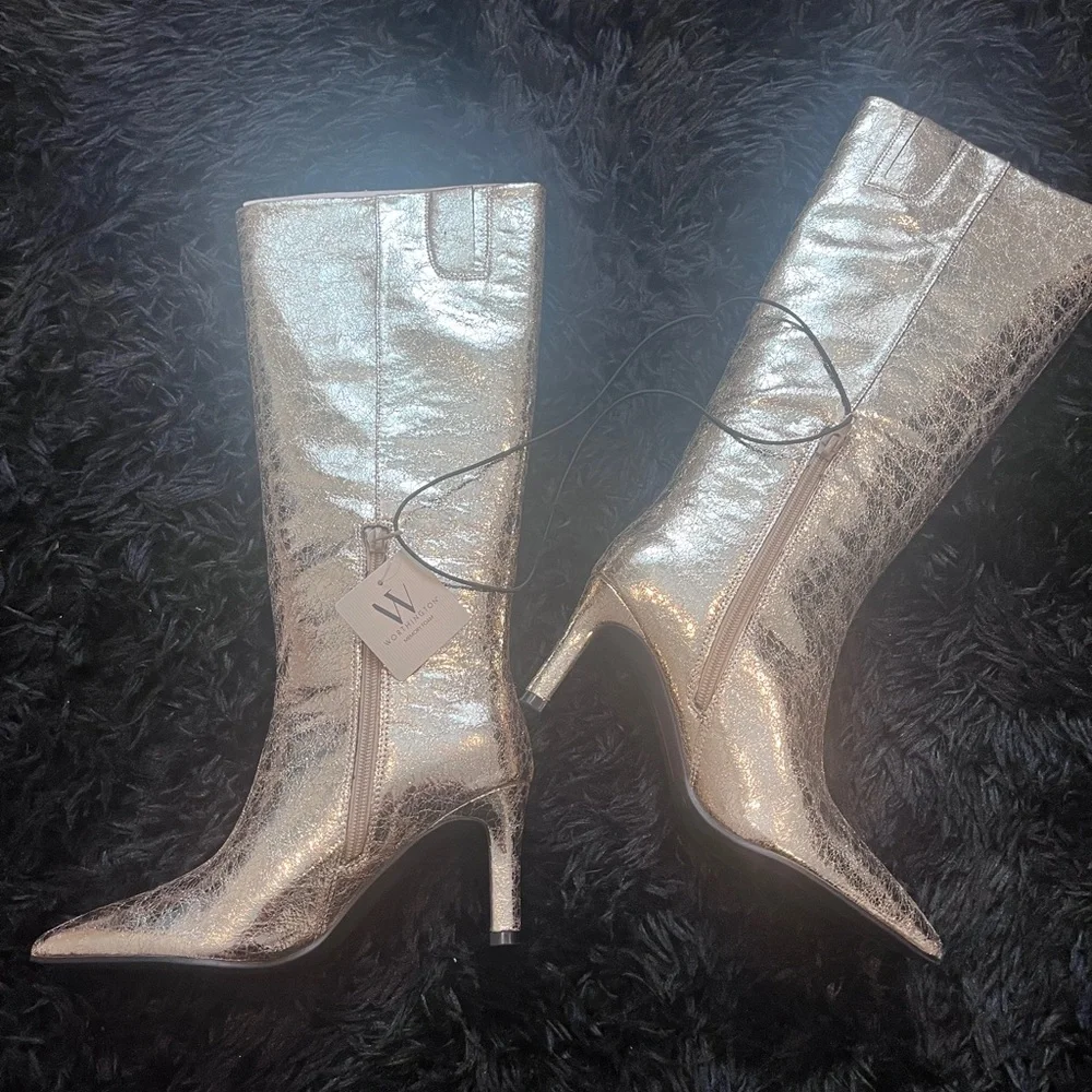 Worthington Gold Knee-High Boots Size 6 M - Picture 8 of 9